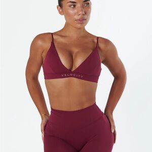 Velocity Women's Cranberry sports bra